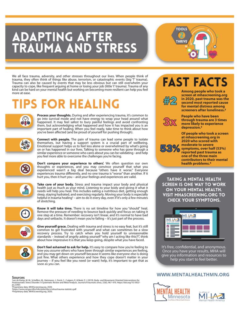 adapting after trauma and stress flyer image
