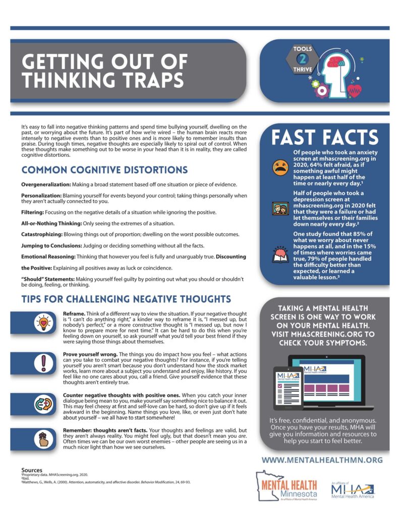 getting out of thinking traps flyer image