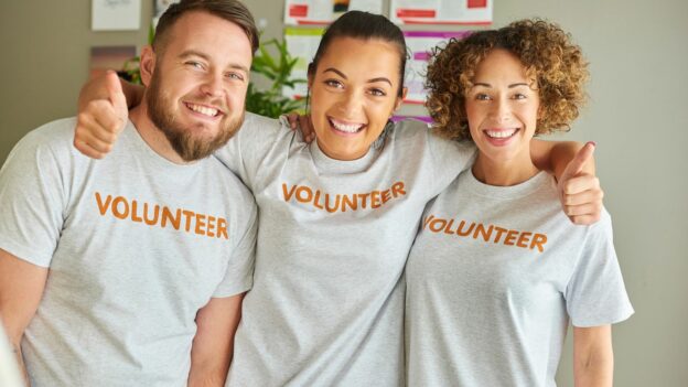 three volunteers