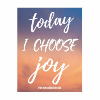 Magnet with the text, today I choose joy