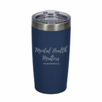 Coffee tumbler with text, Mental Health Matters
